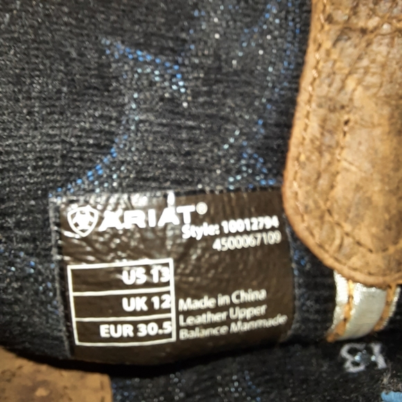 Ariat Tombstone Western Cowboy Boot Unisex Youth Size 13 - Picture 7 of 8